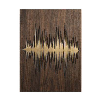 Personalized Soundwave Engraved Wood Wall Art & Canvas Print
