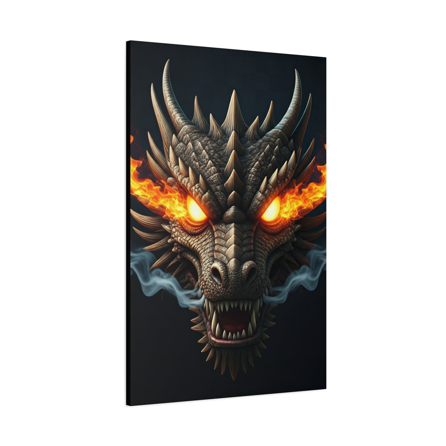 Flamebound Dragon Fury Wall Art & Canvas Print