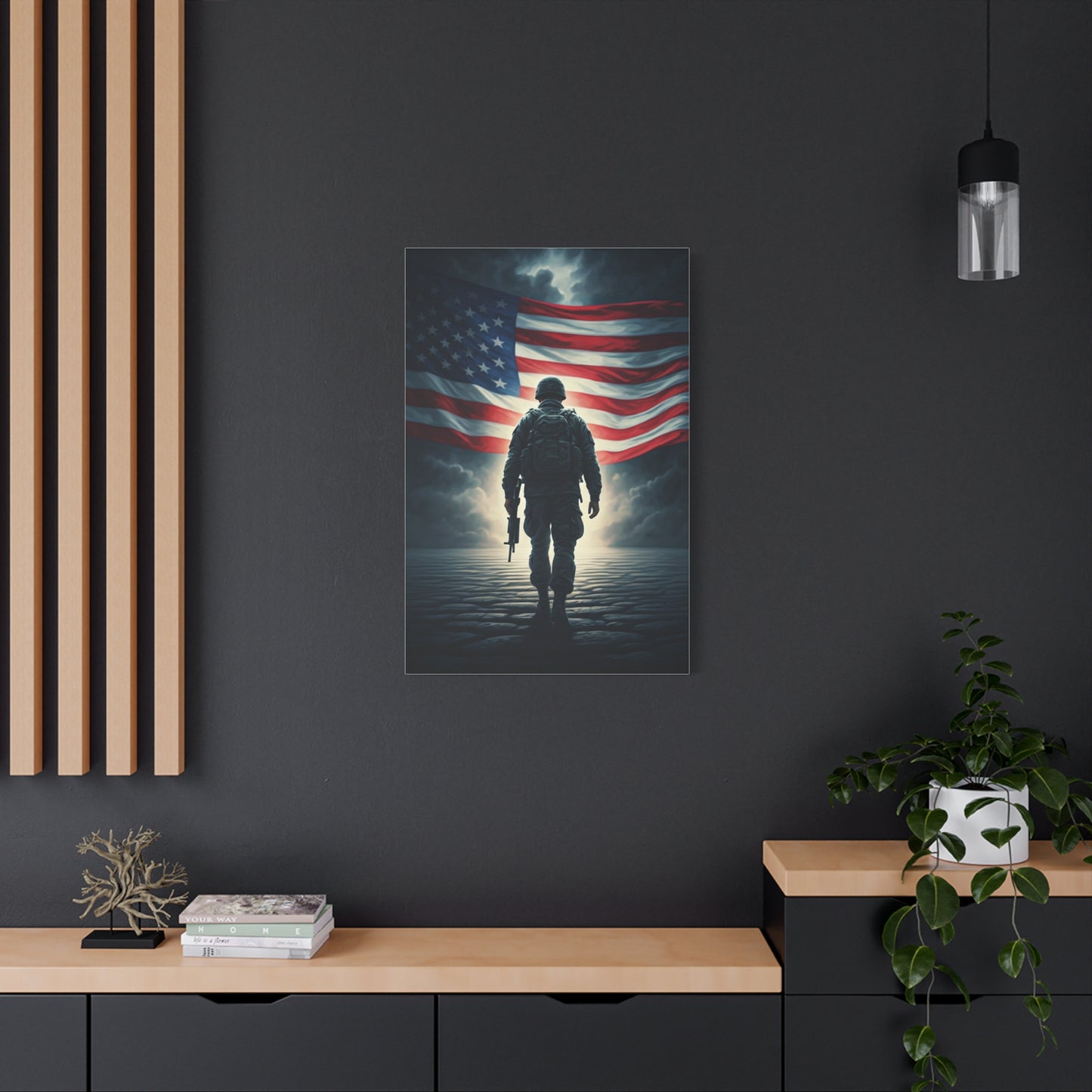 Soldier Standing for Freedom Wall Art & Canvas Prints .