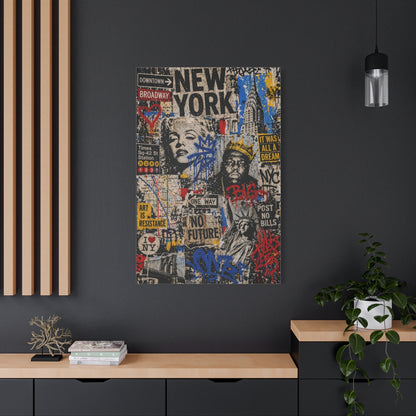 NYC Pop Graffiti Collage Statement Wall Art & Canvas Print