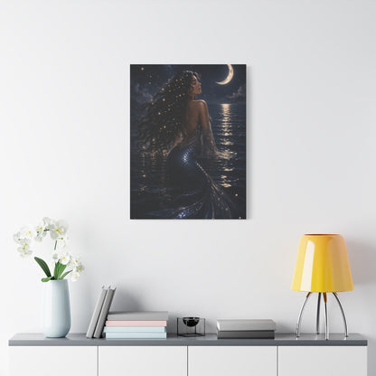 Celestial Moonlight Mermaid Dream Wall Art & Canvas Print