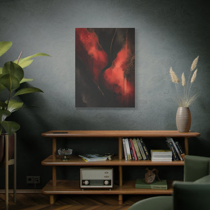 Red and Black Luxury Abstract Flow Wall Art & Canvas Print