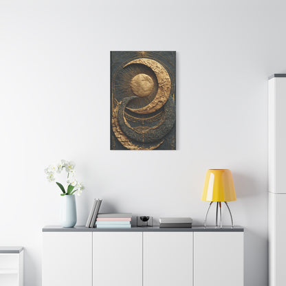 Celestial Gold Eclipse Wall Art & Canvas Print