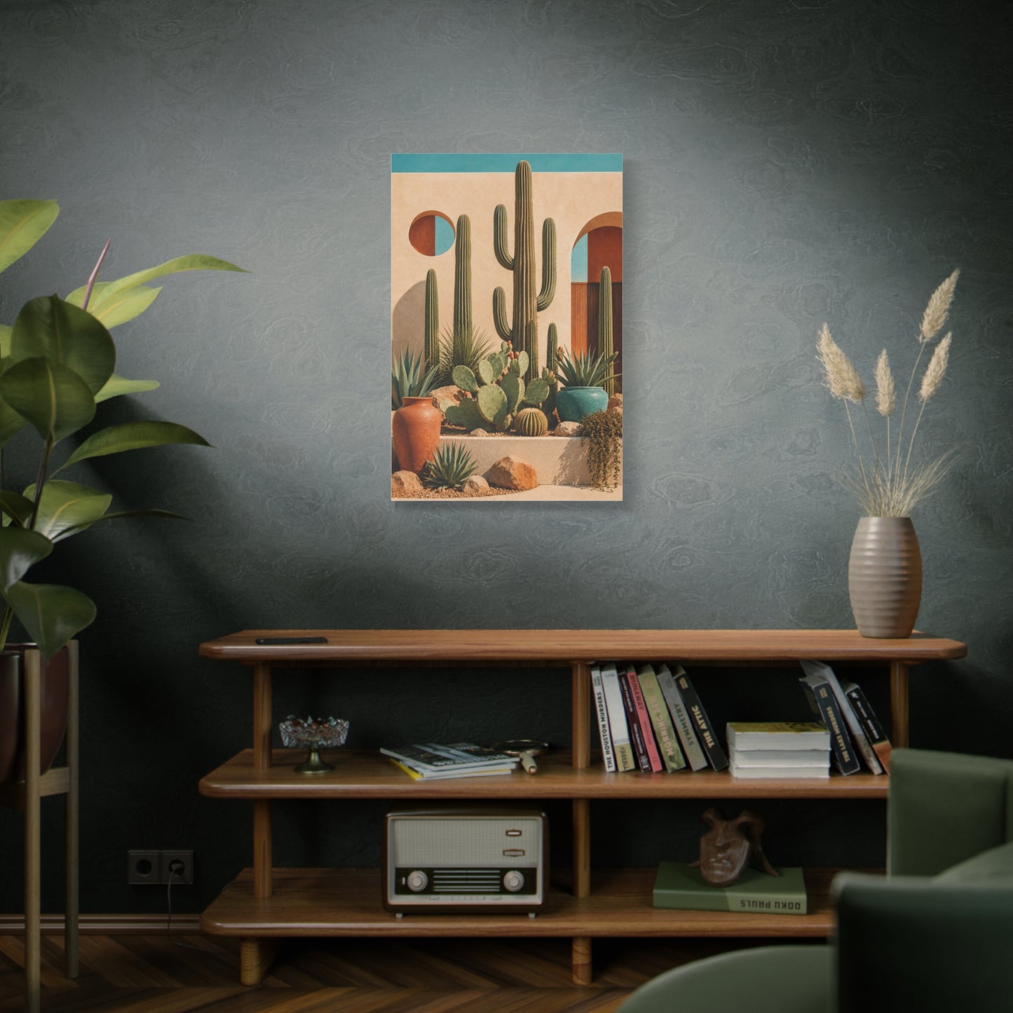 Desert Modern Cactus Garden Southwest Wall Art & Canvas Print