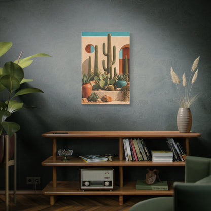 Desert Modern Cactus Garden Southwest Wall Art & Canvas Print