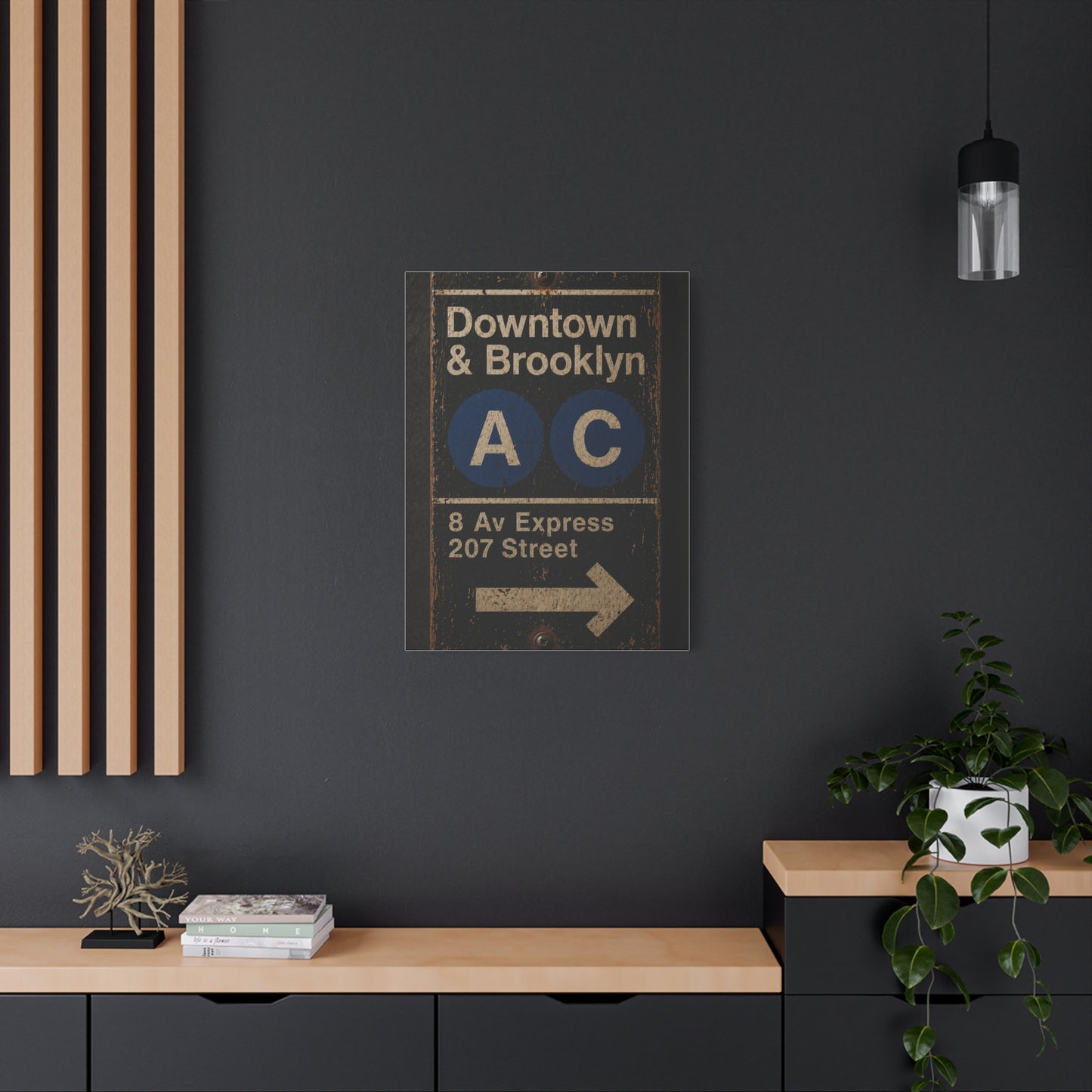 Vintage Subway Sign Industrial Wall Art & Canvas Print