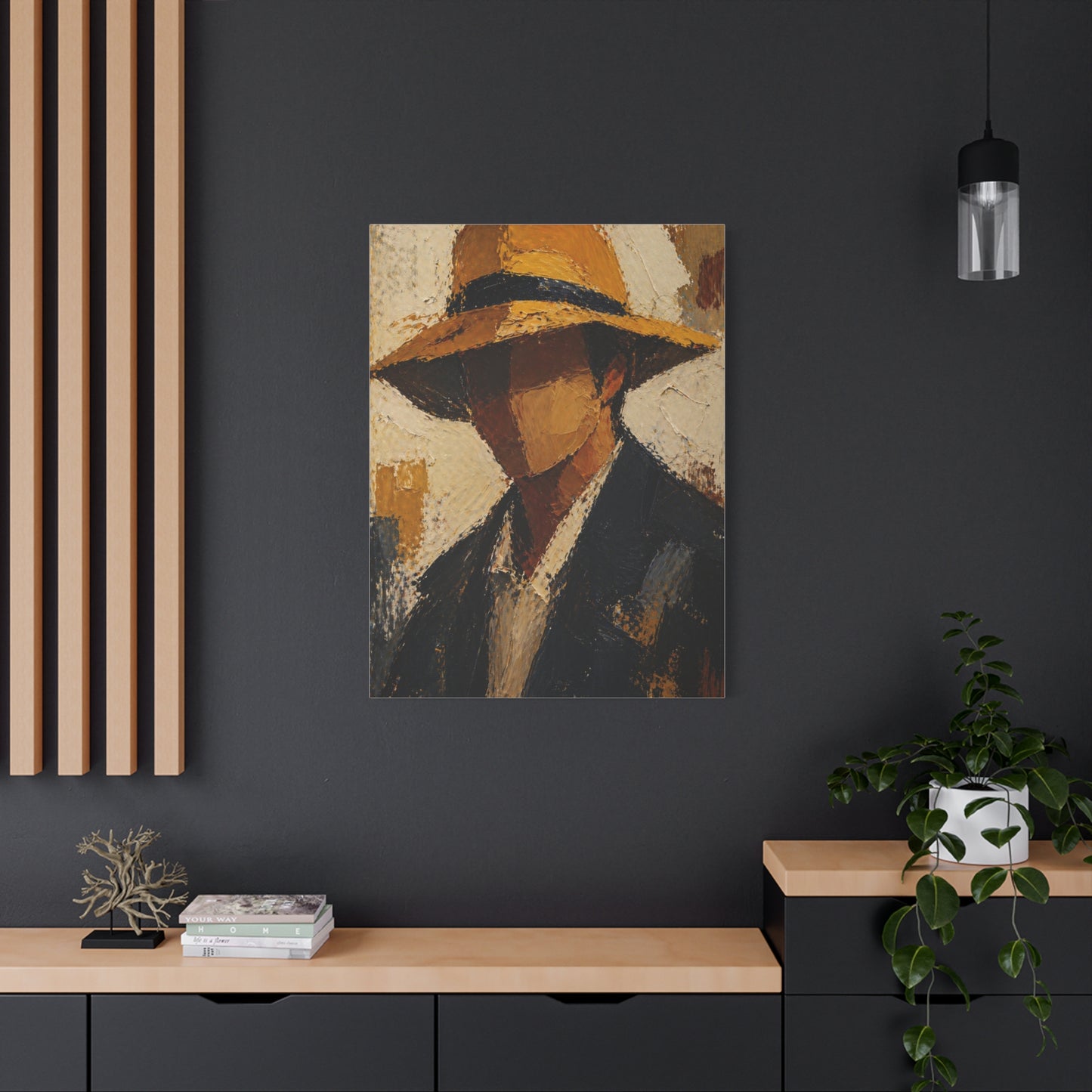 Faceless Impasto Figure Portrait Wall Art & Canvas Print