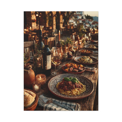 Italian Al Fresco Dinner Table Wall Art & Canvas Print