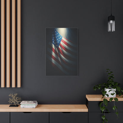 Spotlight American Flag Honor Wall Art & Canvas Prints