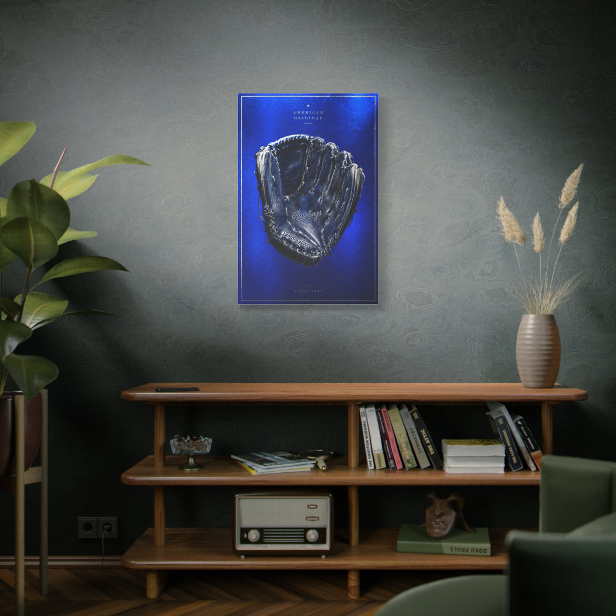 Cobalt Baseball Glove Collector Sports Wall Art & Canvas Print