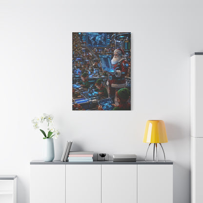Futuristic Santa Workshop Wall Art & Canvas Print