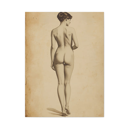 Classical Back Study Figure Wall Art & Canvas Print