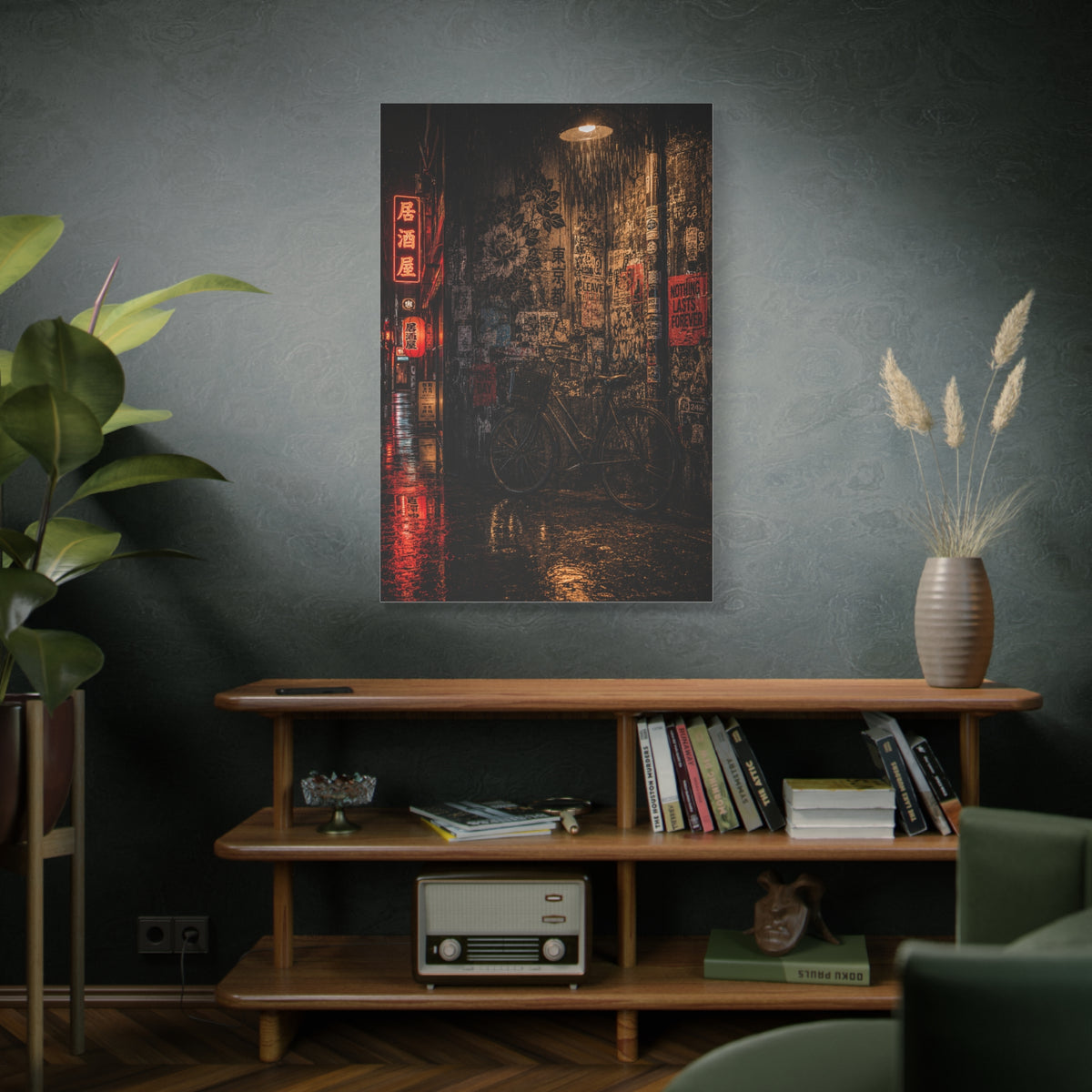 Neon Tokyo Alley Graffiti Street Wall Art & Canvas Print