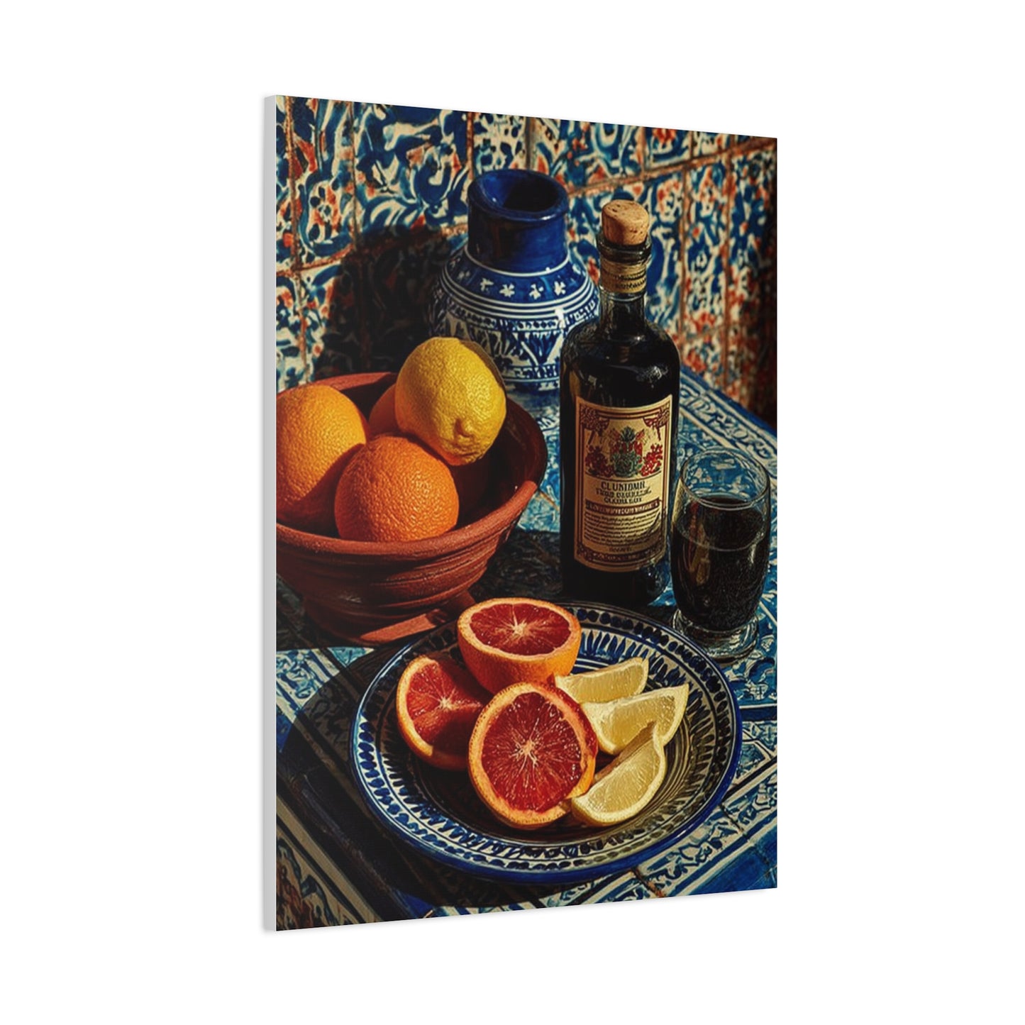 Italian Citrus & Majolica Still Life Wall Art & Canvas Print