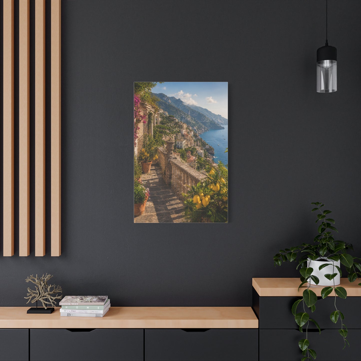 Amalfi Coast Terrace View Wall Art & Canvas Print