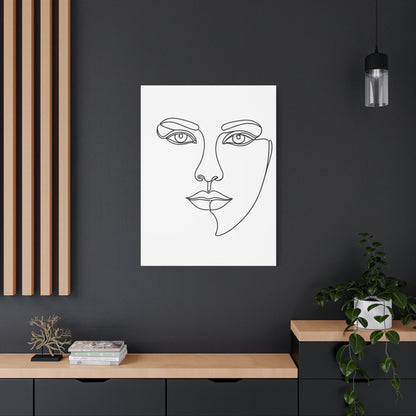 Abstract Line Face Wall Art & Canvas Prints