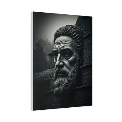 Ancient Stone Philosopher Bust Wall Art & Canvas Prints