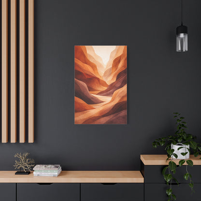 Terracotta Canyon Abstract Landscape Wall Art & Canvas Print