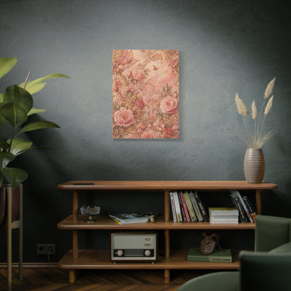 Blush Rococo Floral Fantasy Wall Art & Canvas Print