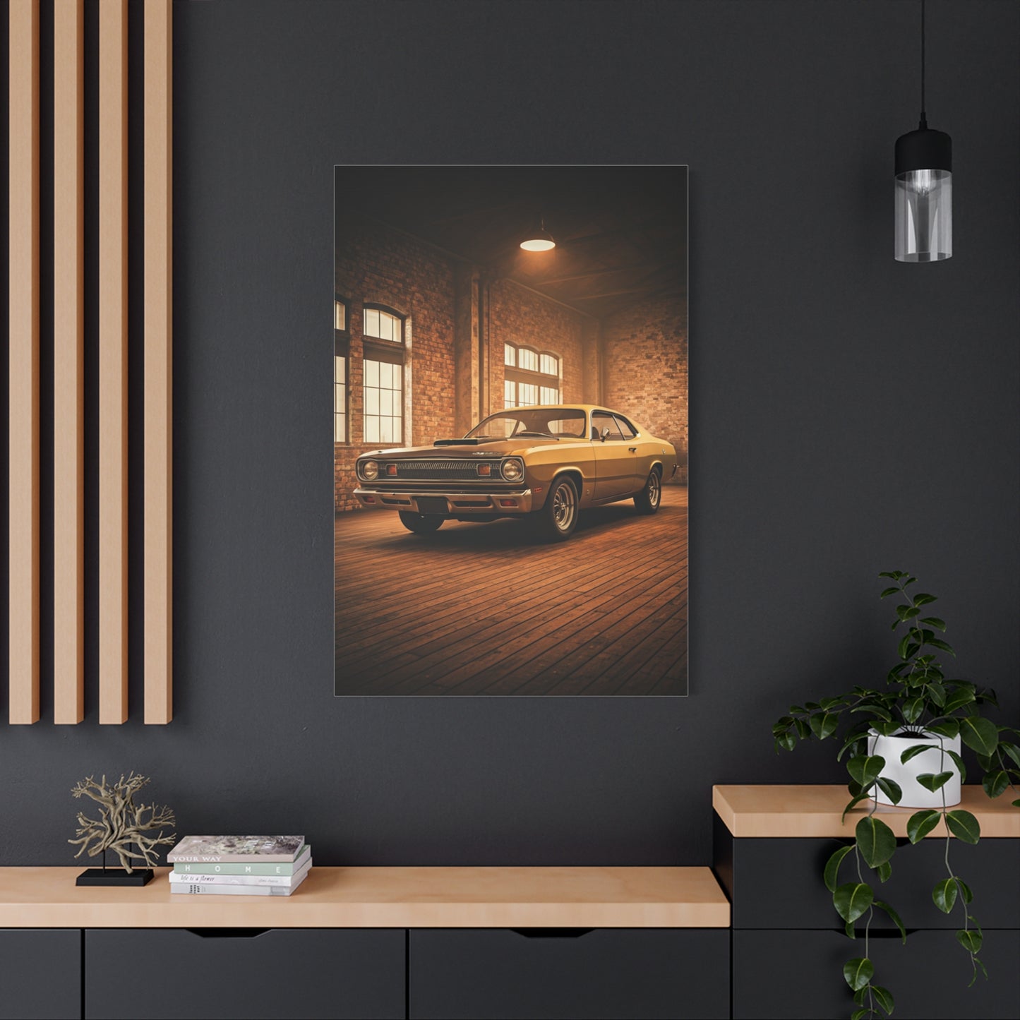 Plymouth Duster 340 Dusty Restoration Shop Wall Art & Canvas Prints