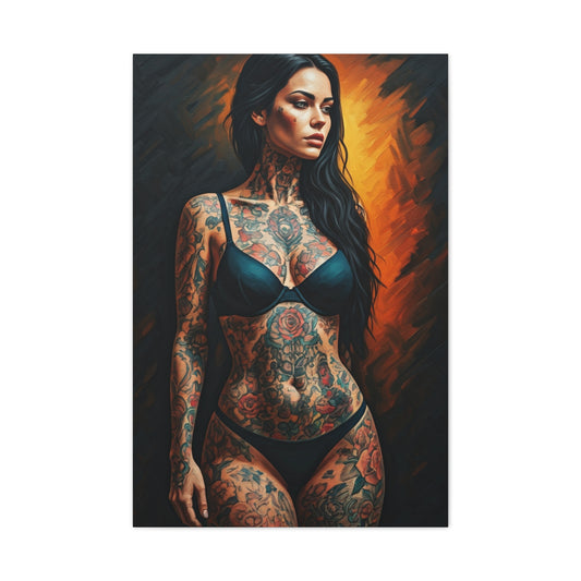Tattooed Muse Portrait Wall Art & Canvas Print