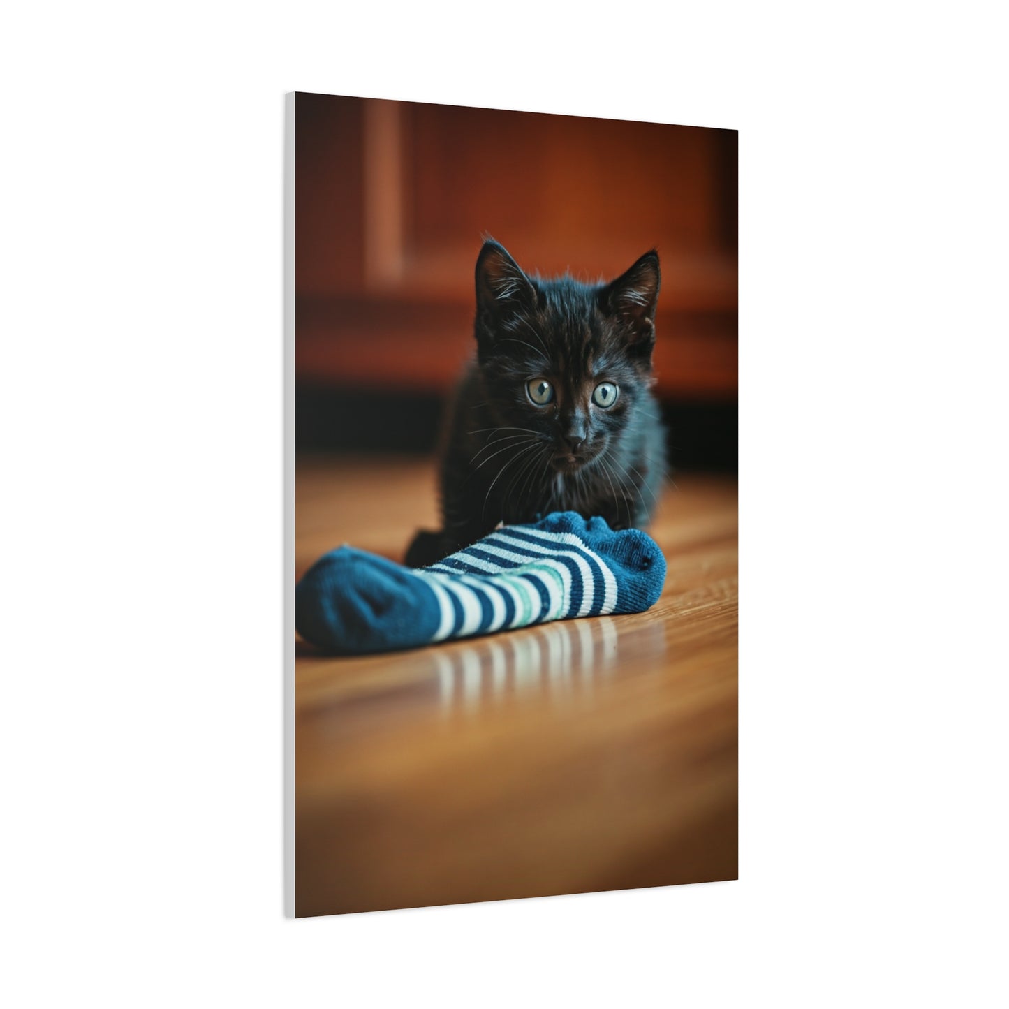 Playful Midnight Kitten Wall Art & Canvas Prints