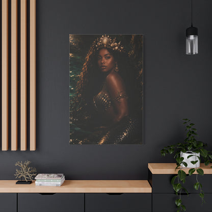 Regal Ocean Queen Mermaid Portrait Wall Art & Canvas Print