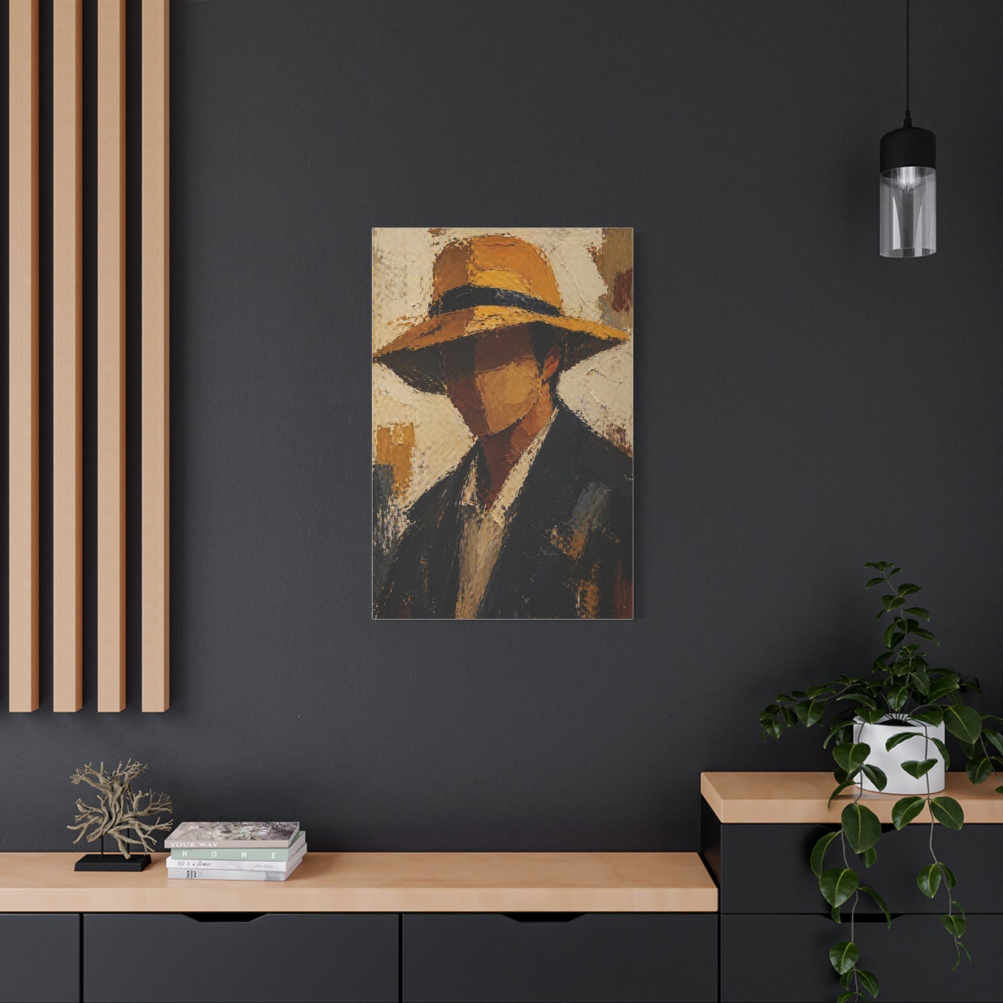 Faceless Impasto Figure Portrait Wall Art & Canvas Print
