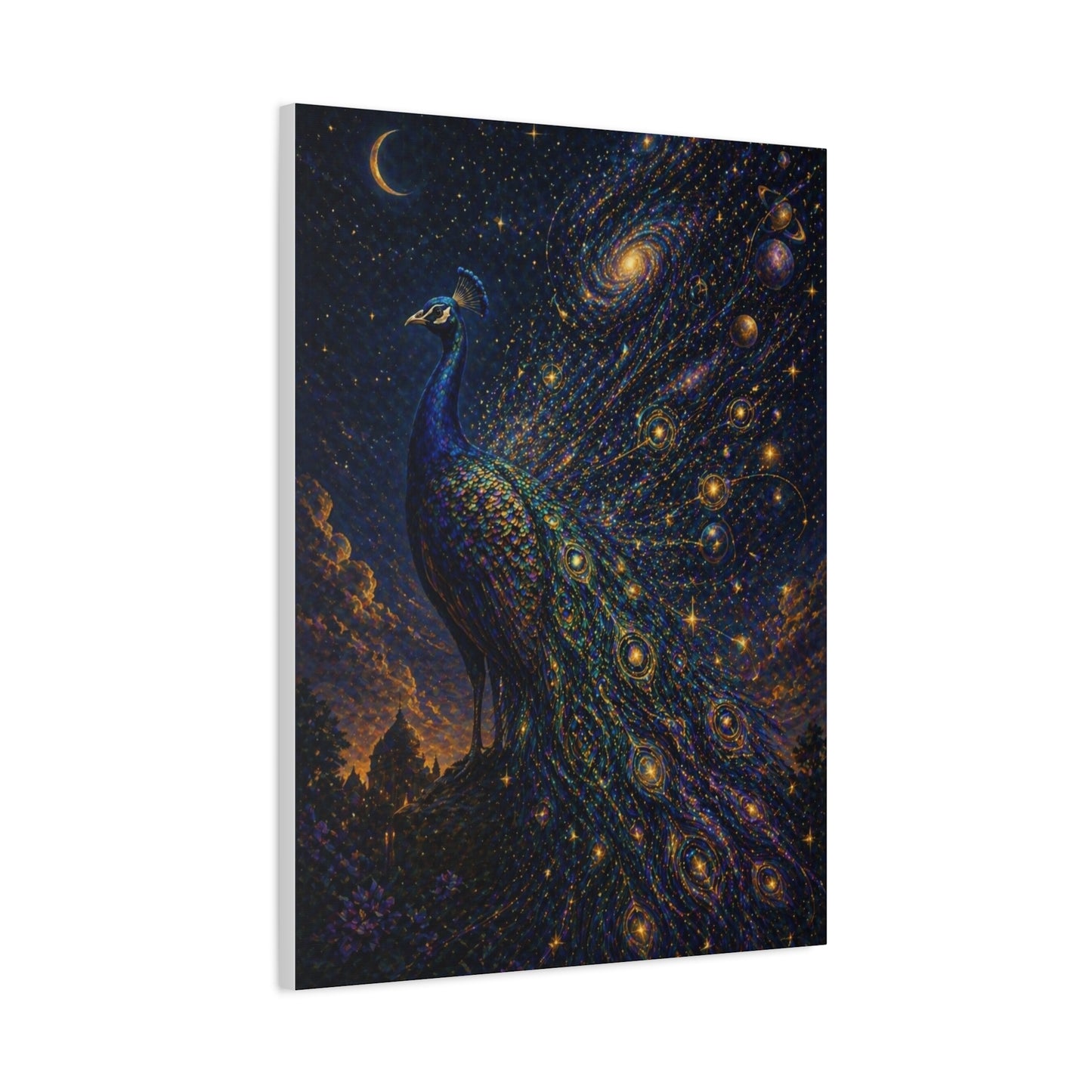 Celestial Peacock Constellation Wall Art & Canvas Print
