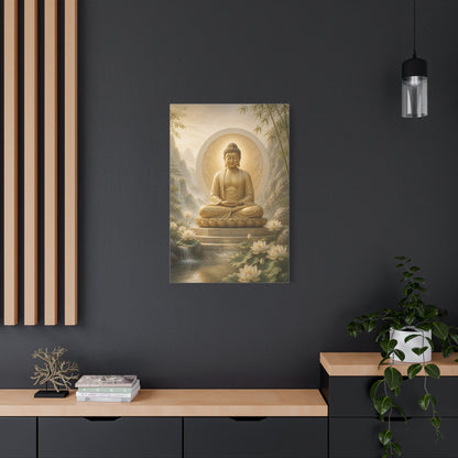 Golden Buddha Meditation Wall Art & Canvas Print