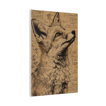 Vintage Natural History Fox Study Wall Art & Canvas Print