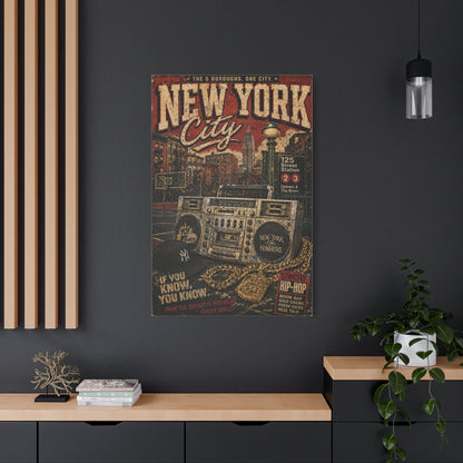 Vintage Hip Hop NYC Poster Scene Wall Art & Canvas Print