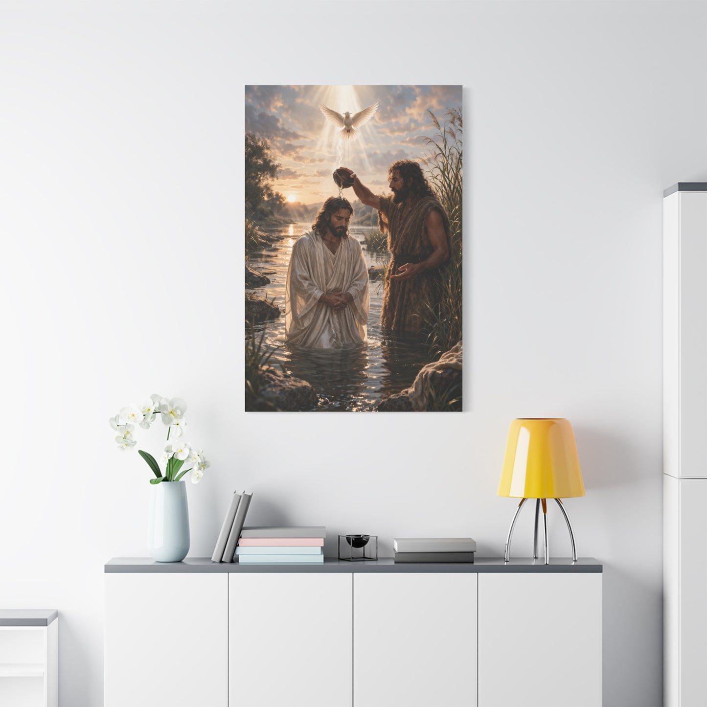 Baptism of Christ Sacred River Wall Art & Canvas Print