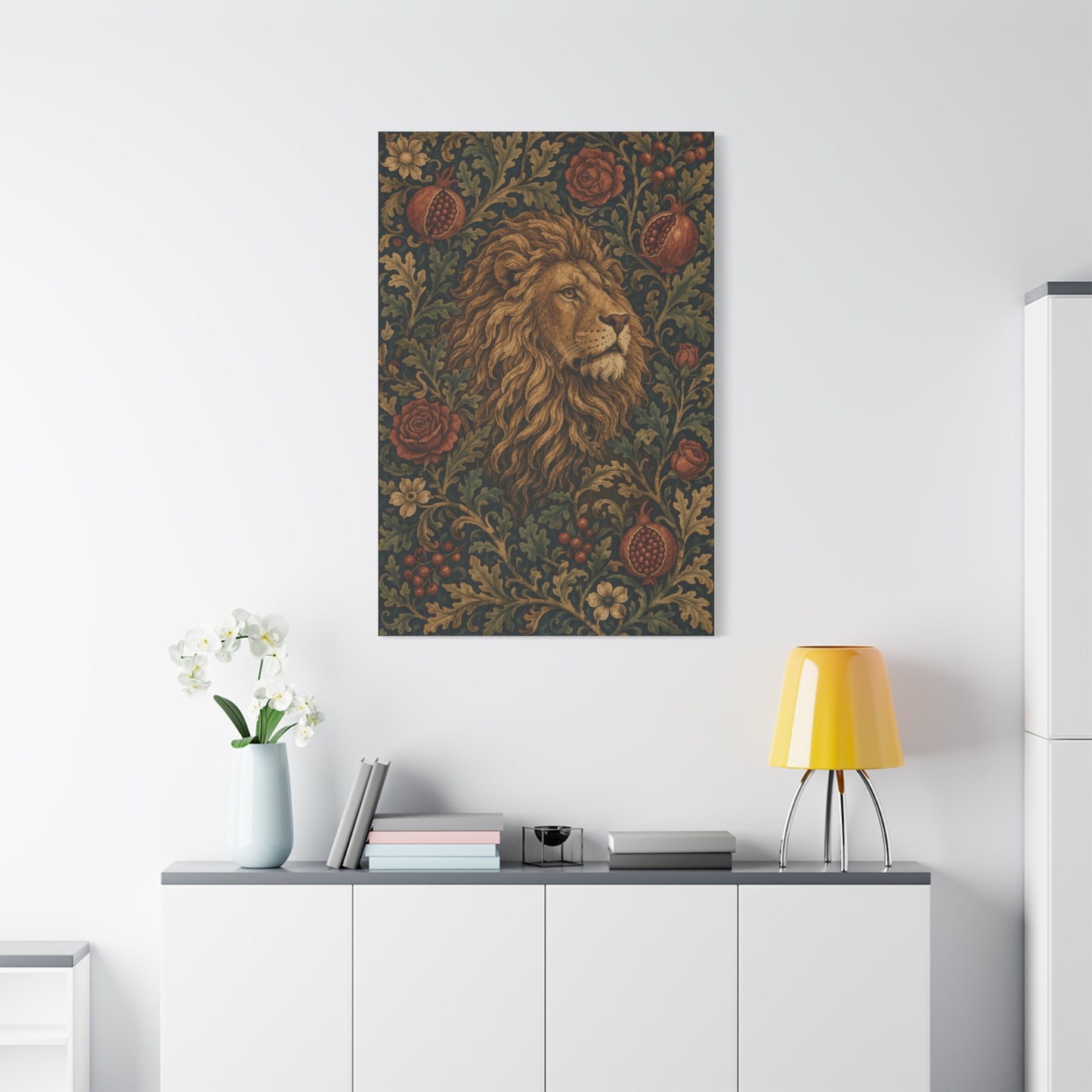 Ornamental Lion Tapestry Heritage Wall Art & Canvas Print