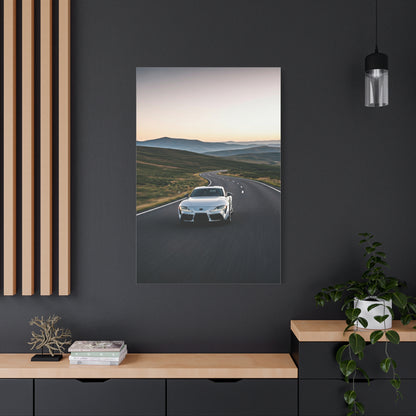 Toyota GR Supra Sunrise Scenic Road Wall Art & Canvas Prints
