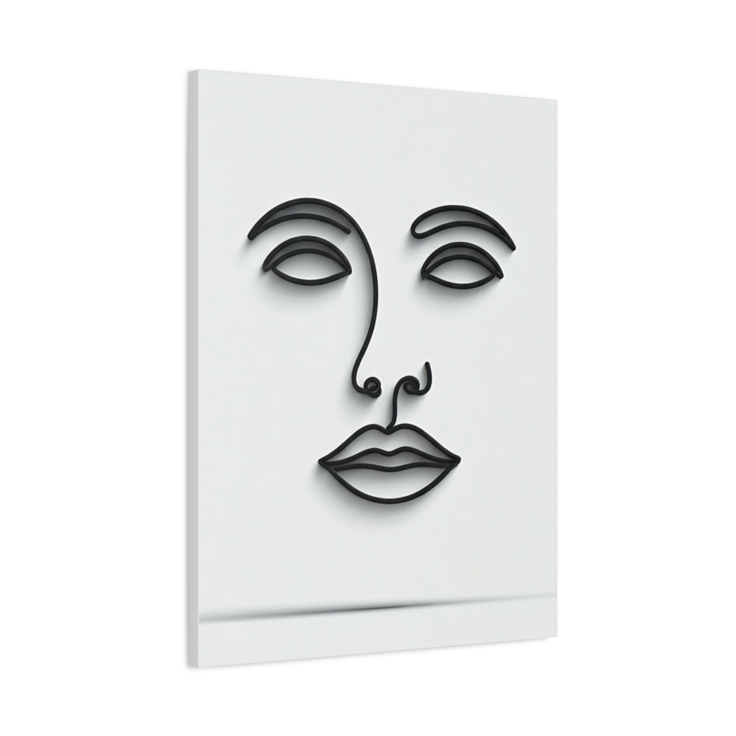 Silent Lines Minimal Face Wall Art & Canvas Print