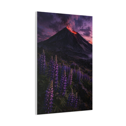 Volcanic Twilight & Wild Lupines Wall Art & Canvas Print
