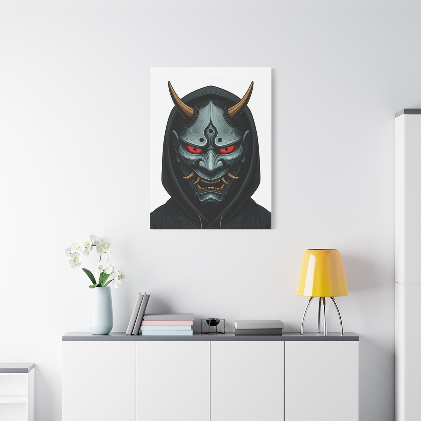 Hooded Demon Mask Wall Art & Canvas Prints