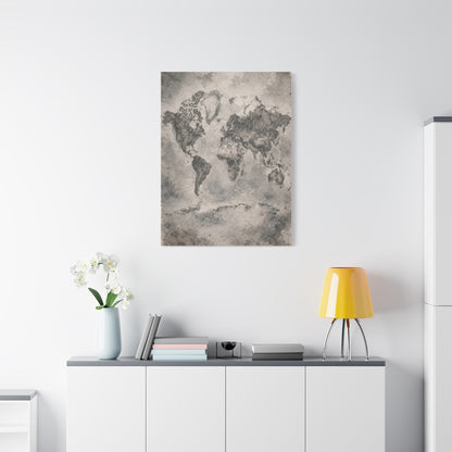 Vintage World Map Wash Wall Art & Canvas Print