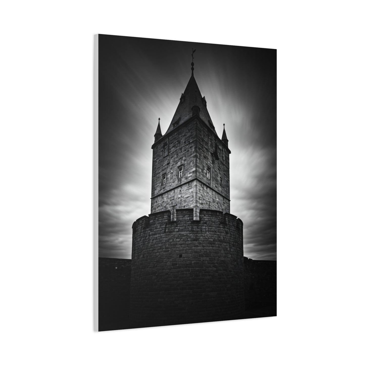 Gothic Fortress Tower Under Dramatic Skies Wall Art & Canvas Prints