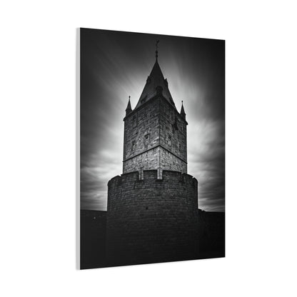 Gothic Fortress Tower Under Dramatic Skies Wall Art & Canvas Prints