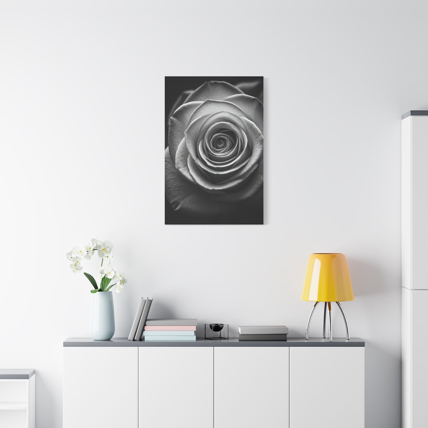 Monochrome Daisy Center Detail Wall Art & Canvas Prints