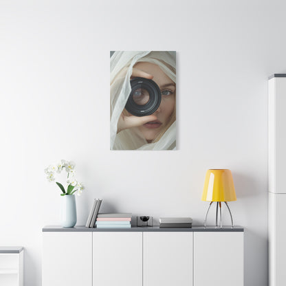 Surreal Lens Portrait Veiled Muse Wall Art & Canvas Print
