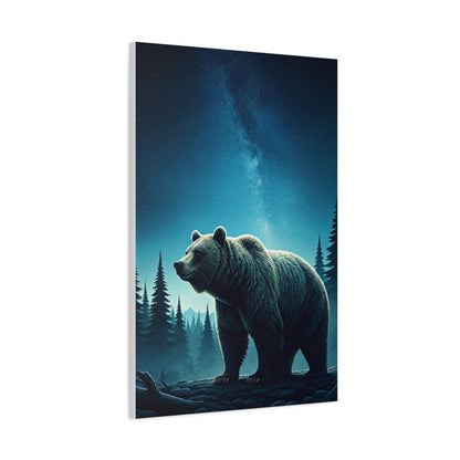 Midnight Wilderness Bear Under the Stars Wall Art & Canvas Prints