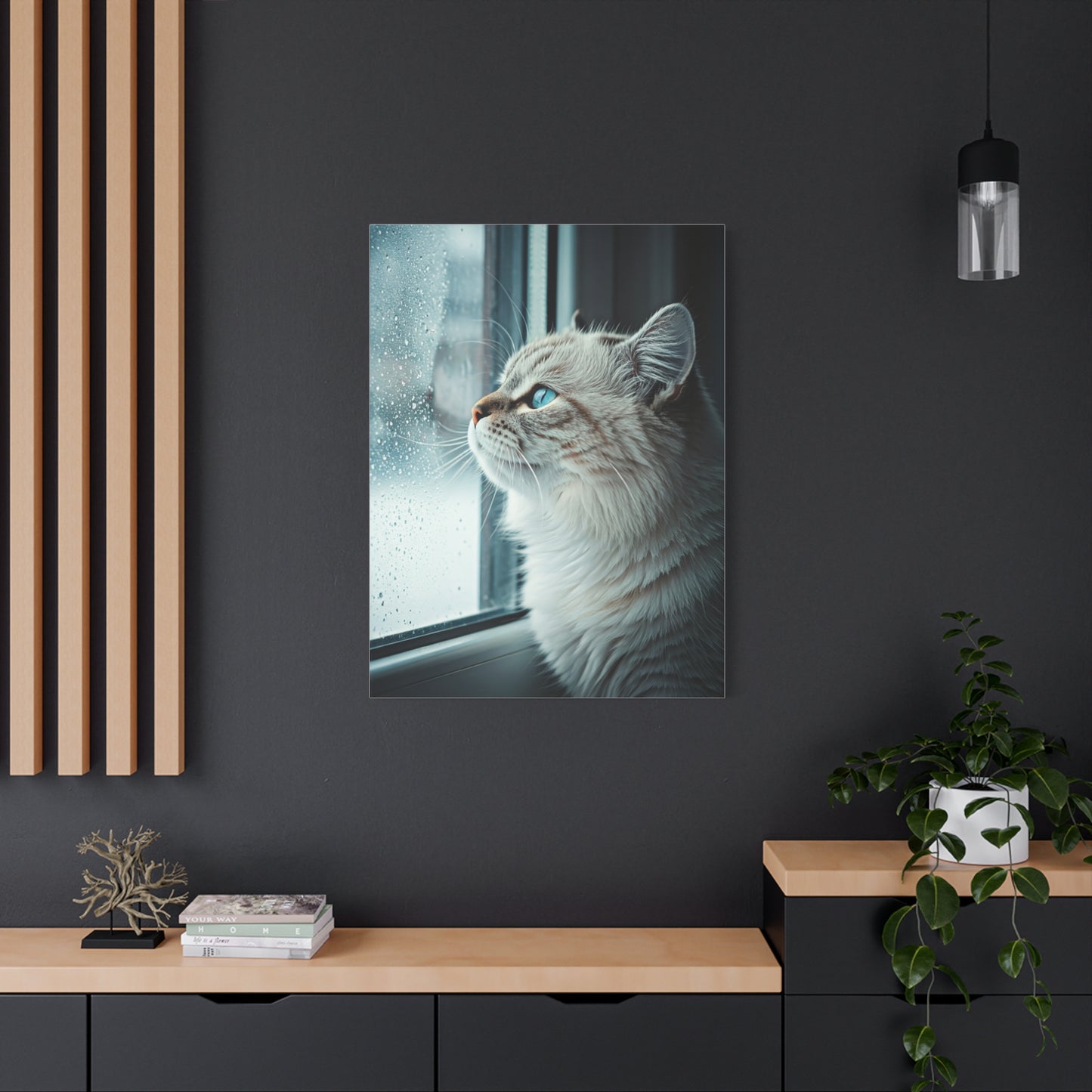 Rainy Window Cat Wall Art & Canvas Prints