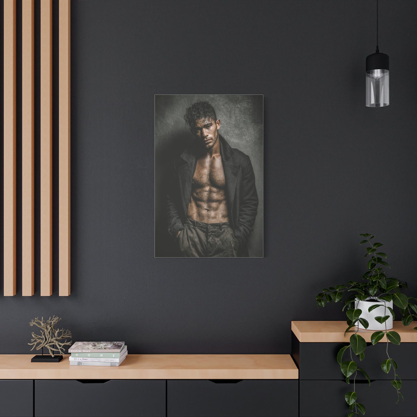 Muscular Male Editorial Portrait Wall Art & Canvas Print