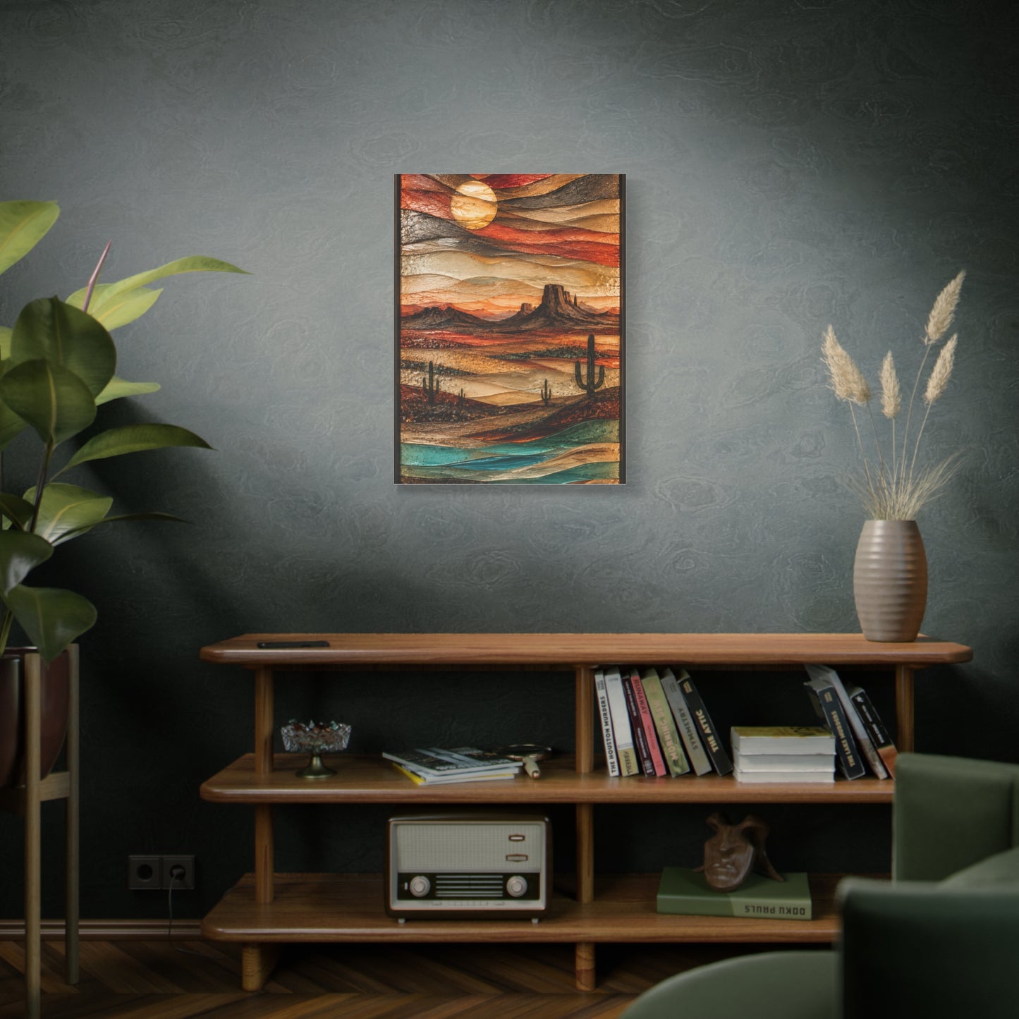 Fused Glass Desert Mirage Southwest Wall Art & Canvas Print