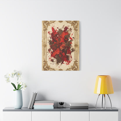 Vintage Framed Red Expressionist Composition Wall Art & Canvas Print
