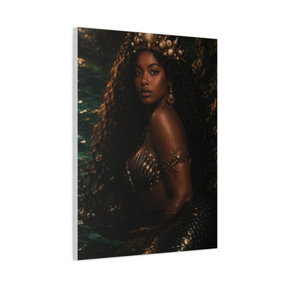 Regal Ocean Queen Mermaid Portrait Wall Art & Canvas Print
