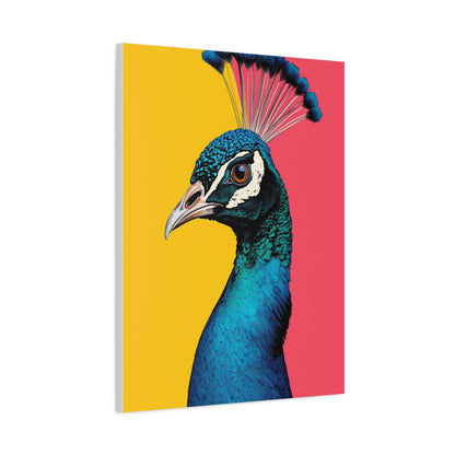 Modern Pop Peacock Profile Wall Art & Canvas Print